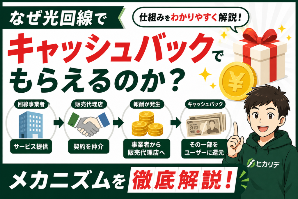 光回線　キャッシュバック　なぜ