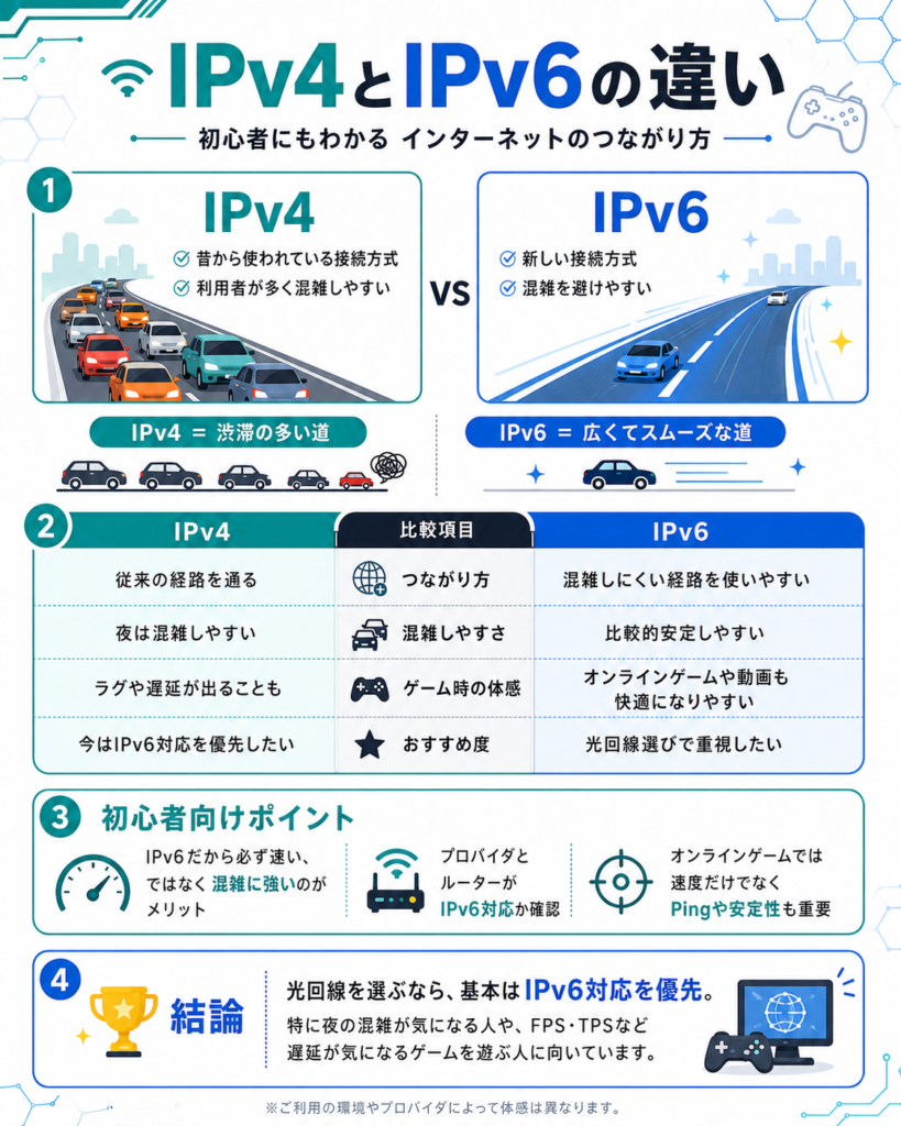 ipv4とipv6の違い