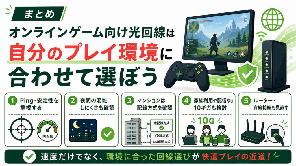 光回線選びのまとめ