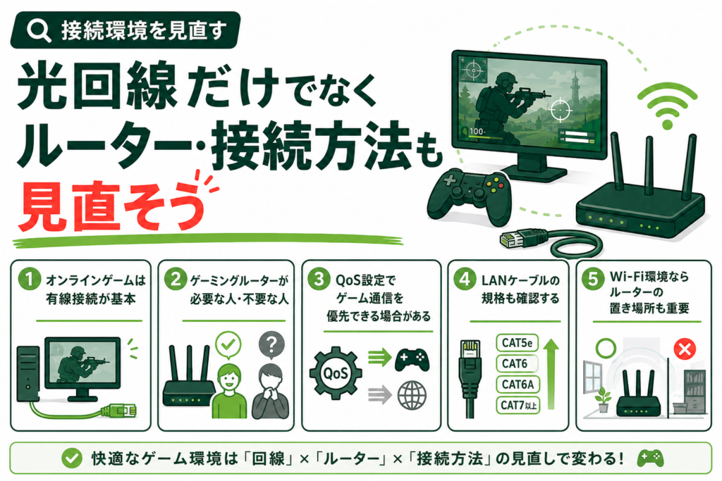 ルーター接続見直し