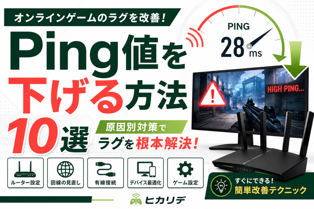 Ping値　下げる
