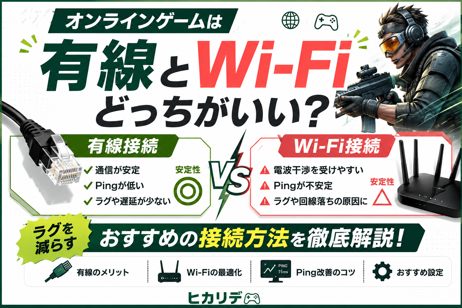 オンラインゲーム 有線 Wifi