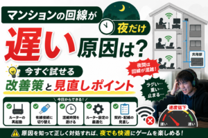 マンション　回線　夜　遅い