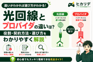 光回線　プロバイダ　違い