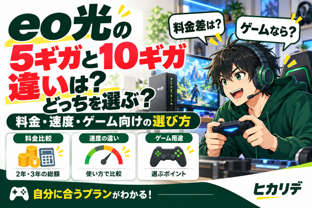 eo光 5ギガ 10ギガ 違い